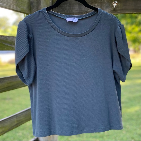 LNA Cropped Ribbed Tee - Picture 7 of 8